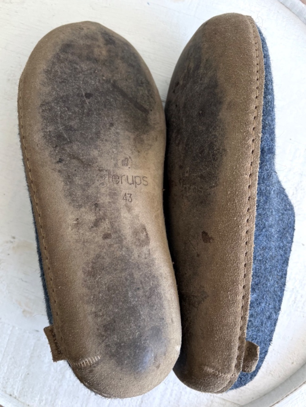 GLERUPS Wool Slip Ons in 'Denim' - 43/ 10 - Picture 10 of 11